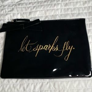 Glossy Black Kate Spade clutch